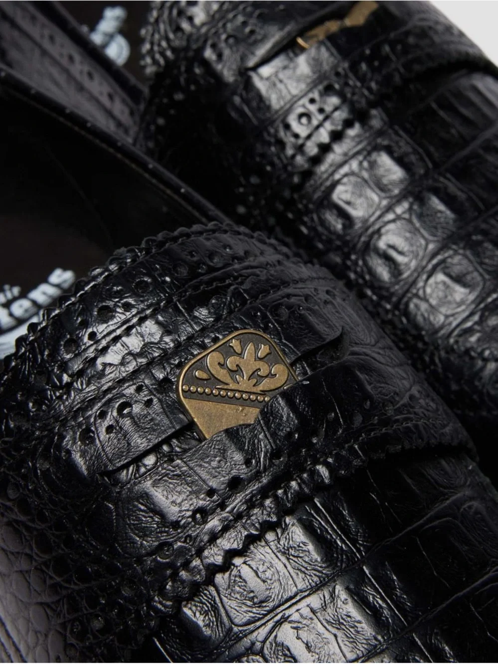 Dr. Martens PENTON EMBOSSED LEATHER BROGUE LOAFERS